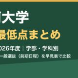 甲南大学 合格最低点まとめ 2023〜2026年度