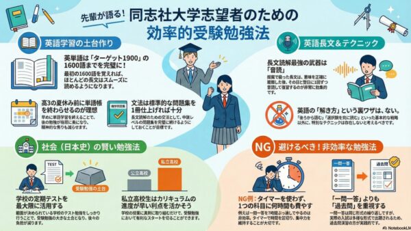 英単語はいつまでに終わらせる？ターゲット1900の目安時期と同志社志望の勉強法【大学受験】